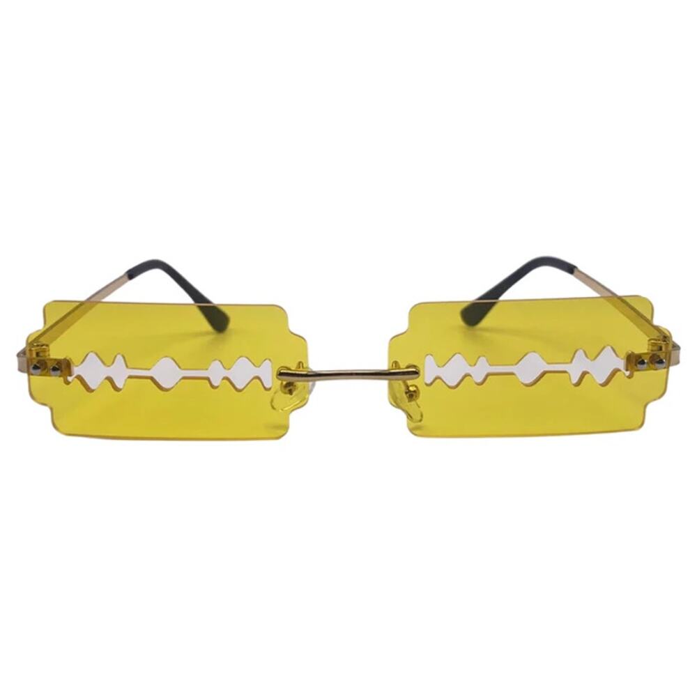 6171 | Yellow Razor Novelty Sunglasses